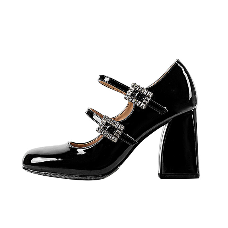 Туфли Мэри Джейн женские Wonderful Couple, цвет Black Heel height 8.5cm