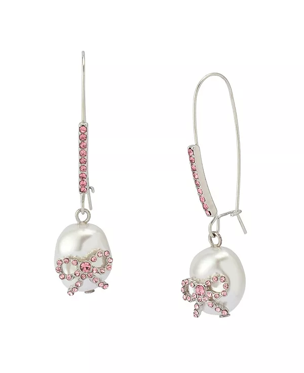 

Серьги-Подвески с искусственным жемчугом в форме банта Betsey Johnson, pearl