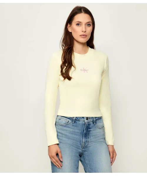 

Блуза Cropped fit Calvin Klein Jeans, желтый