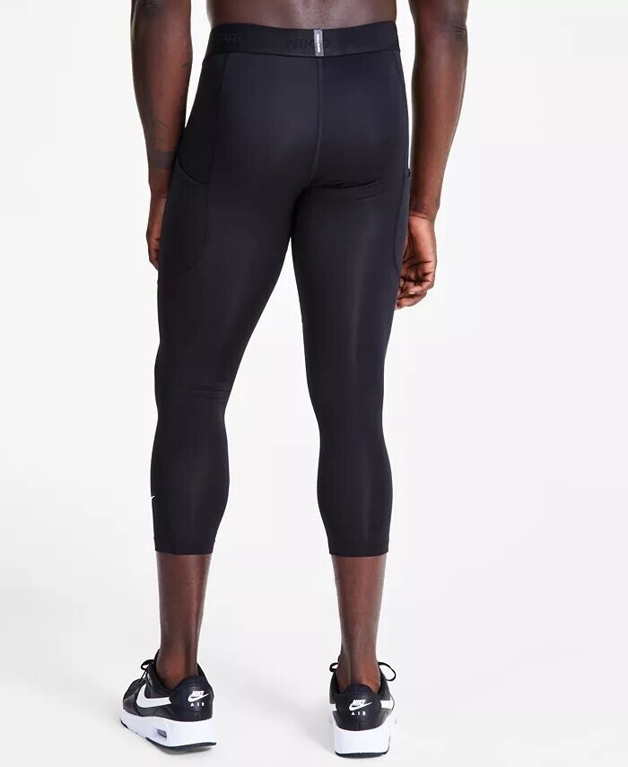 Мужские тайтсы для фитнеса Dri-FIT длиной 3/4 Nike, черный — фото 2