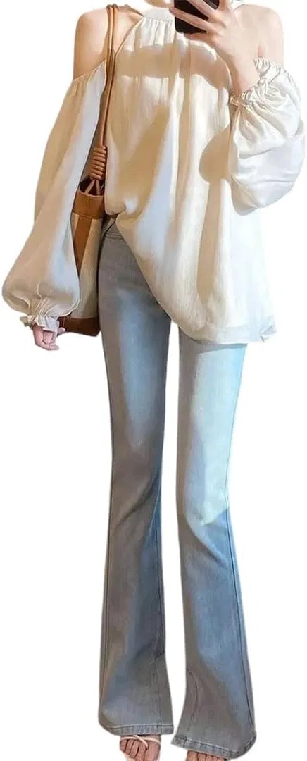 Джинсы клеш, stretch cotton, Blue Jeans