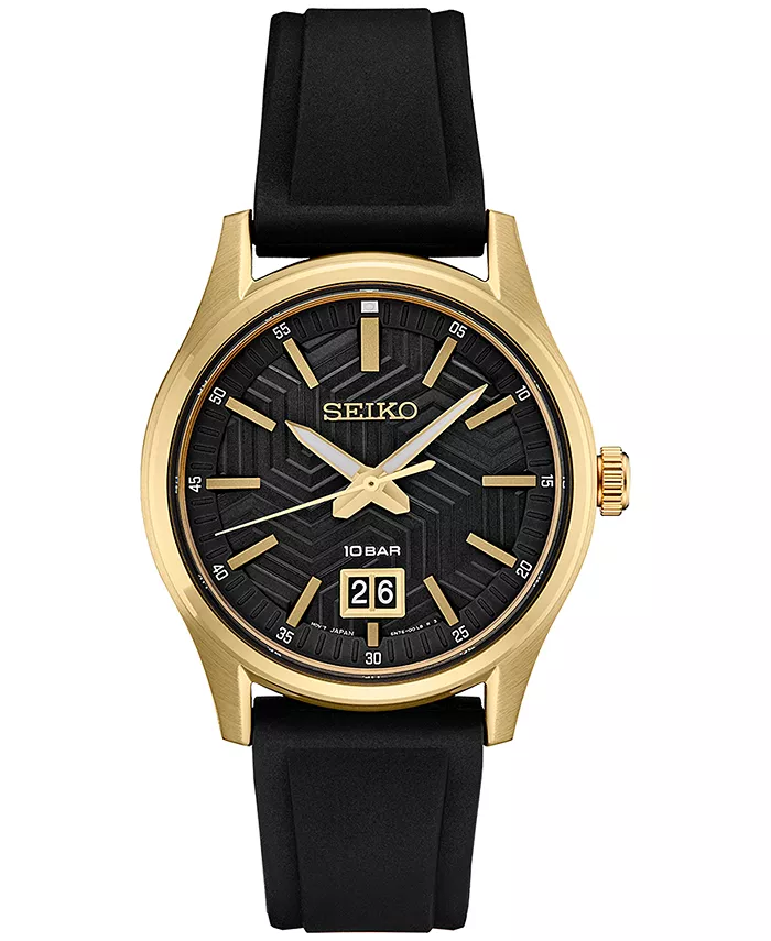 

Мужские часы Essentials Black с силиконовым ремешком, 40 мм Seiko