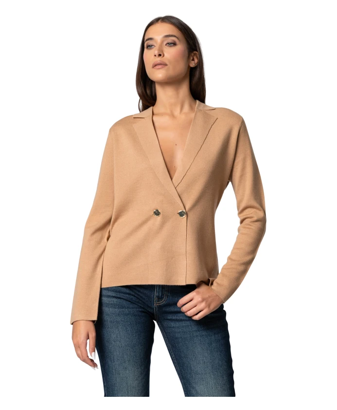 

Стильный кардиган с простой застежкой на пуговицы. Kocca, коричневый