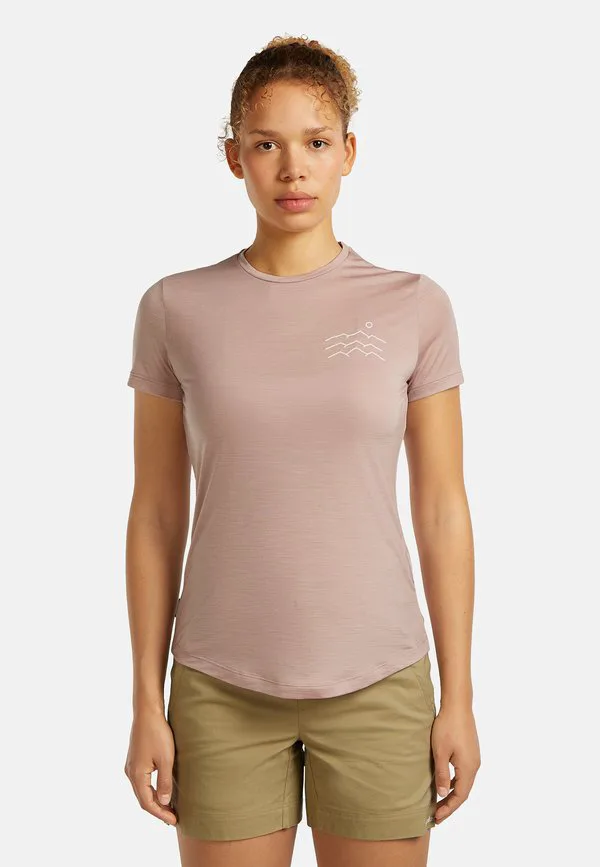 

125 легкая футболка с принтом в виде сферы coollite Icebreaker, Pink Quartz, Розовый, 125 легкая футболка с принтом в виде сферы coollite Icebreaker, Pink Quartz