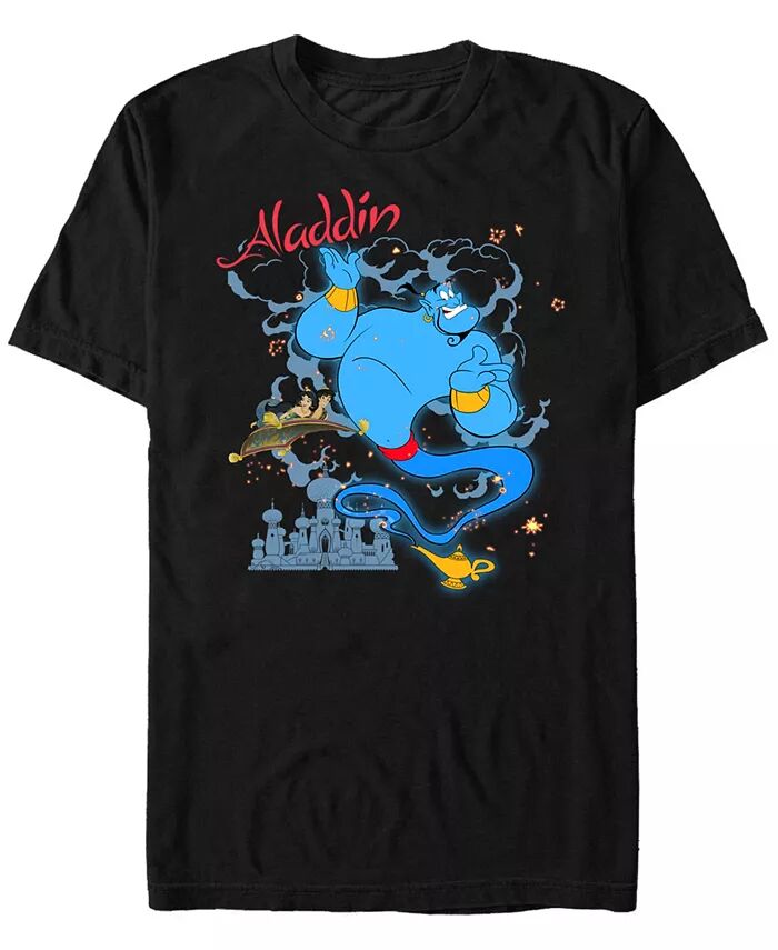 

Мужская футболка Disney Aladdin Genie Sparkle Carpet Ride с коротким рукавом Fifth Sun, черный