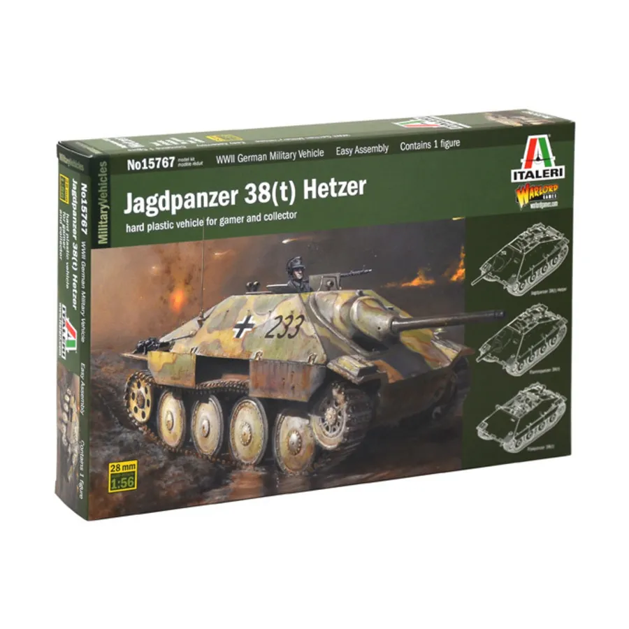 

Jagdpanzer 38(t) Hetzer (Германия), Military Vehicles - WWII, Bolt Action Compatible (28mm) (1:56) (Italeri-Warlord)