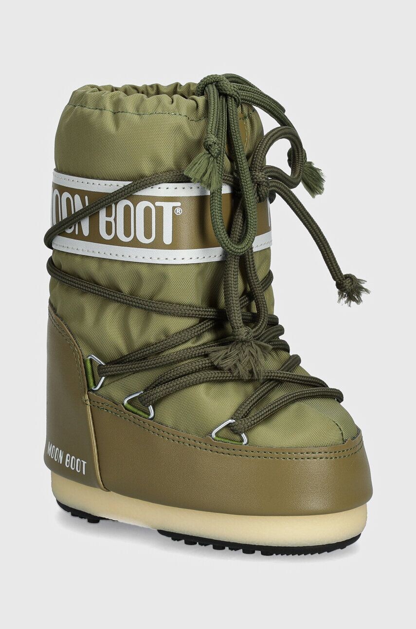 

Детские зимние ботинки Moon Boot ICON NYLON, зеленый