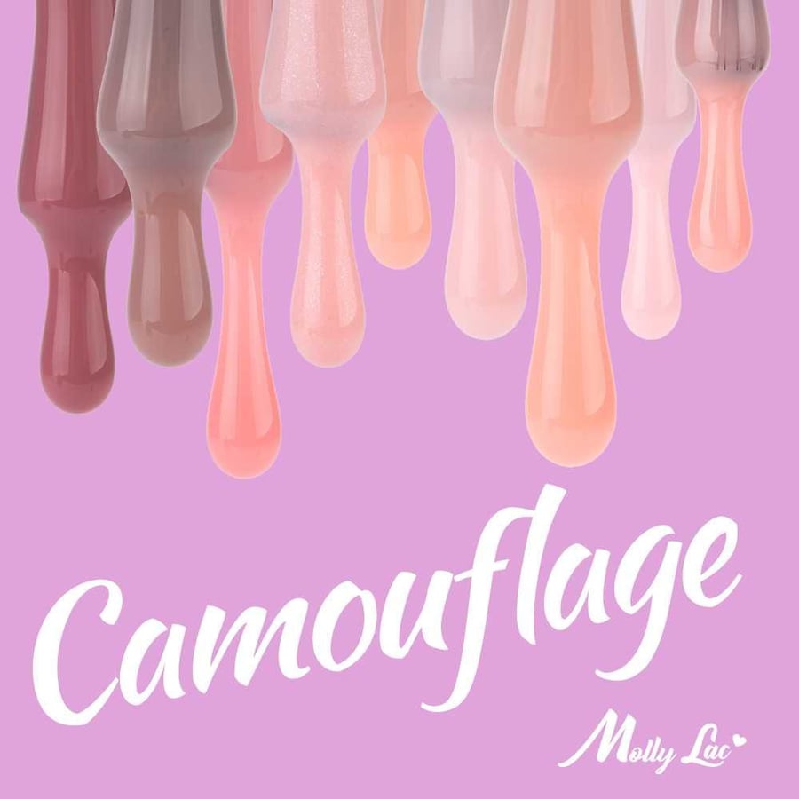 Резиновая основа 2в1 Камуфляж MollyLac Gentle Fluids без HEMA и Di-HEMA 10 г № 3 — фото 4