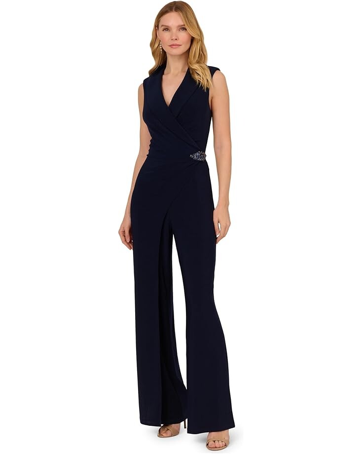 

Комбинезон Adrianna Papell Jersey Jumpsuit, цвет Midnight