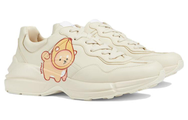 Кроссовки x pikarar rhyton sneakers 'animal print' Gucci, белый — фото 2