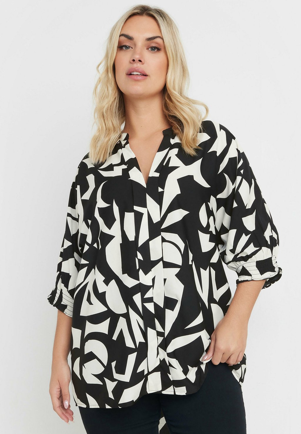 

Блуза PRINT V-NECK Yours Clothing, антрацит