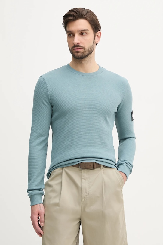 

Хлопковая толстовка Calvin Klein Jeans, зеленый