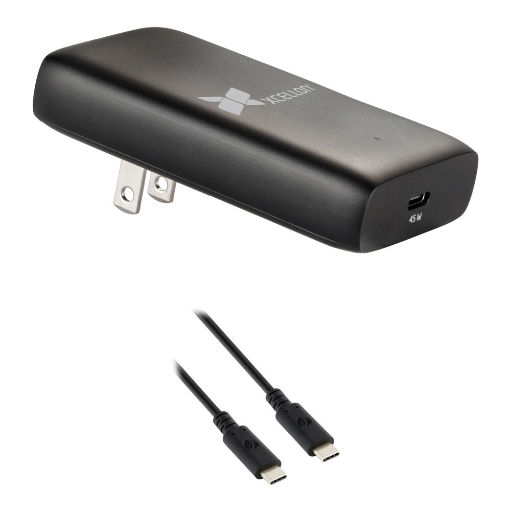 

Зарядное устройство Xcellon Mighty Mini 45W Flat GaN USB-C Charger & Charging Cable