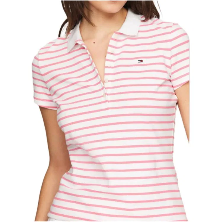 Поло женское Pink Tommy Hilfiger — фото 2