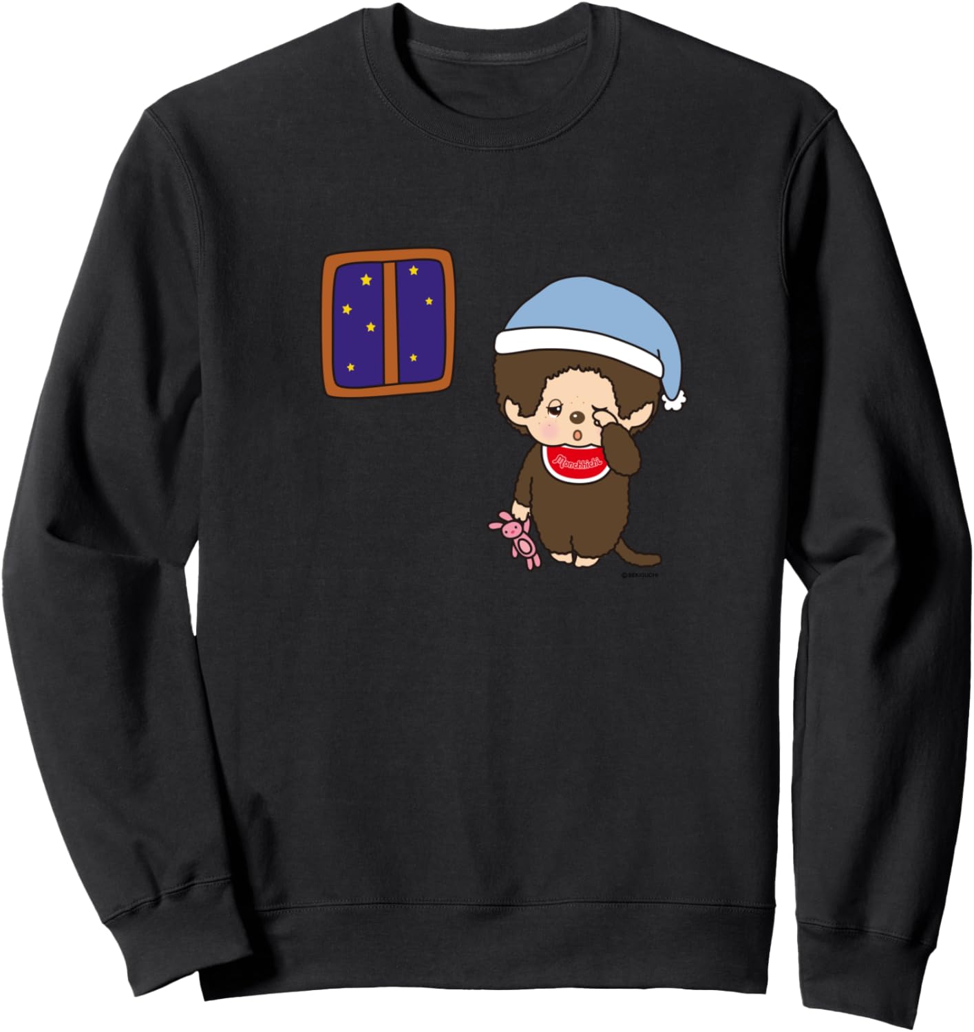 

Толстовка с графическим принтом Monchichi, черная Monchhichi, Черный, Толстовка с графическим принтом Monchichi, черная Monchhichi