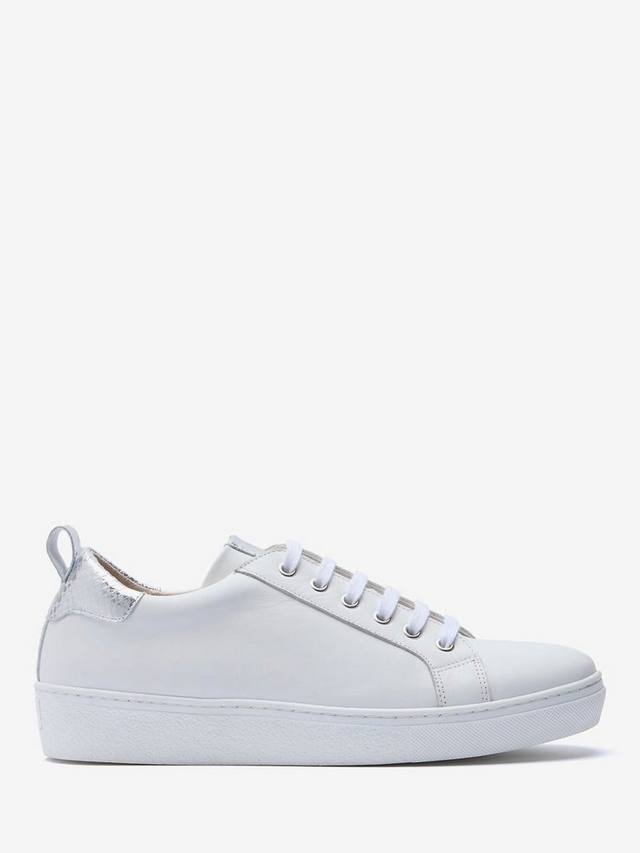 Кожаные кроссовки на шнуровке Mint Velvet, цвет White/Silver