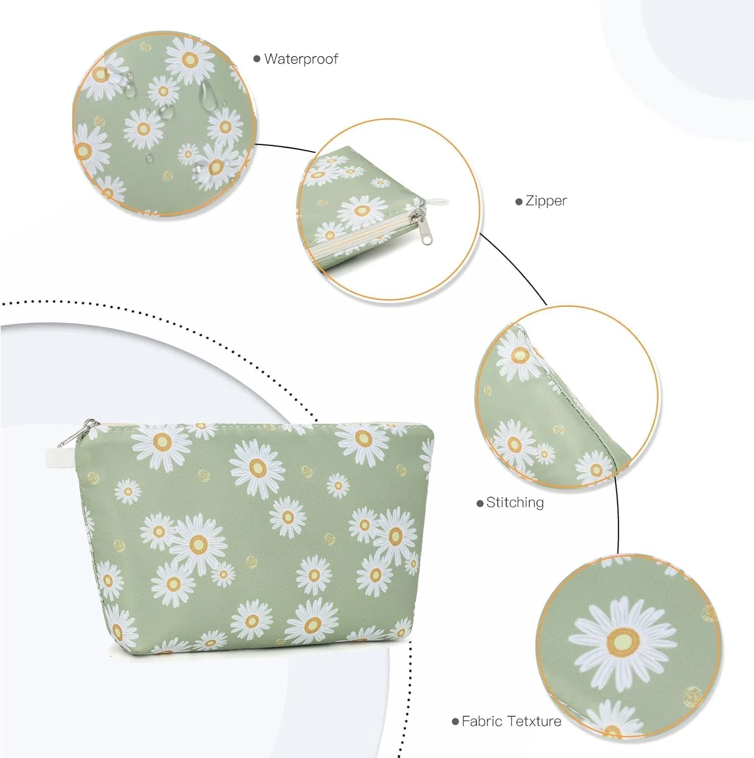 Женская косметичка «Floral Pattern» от Miss LuLu Miss Lulu, Set-Green+Blue — фото 3