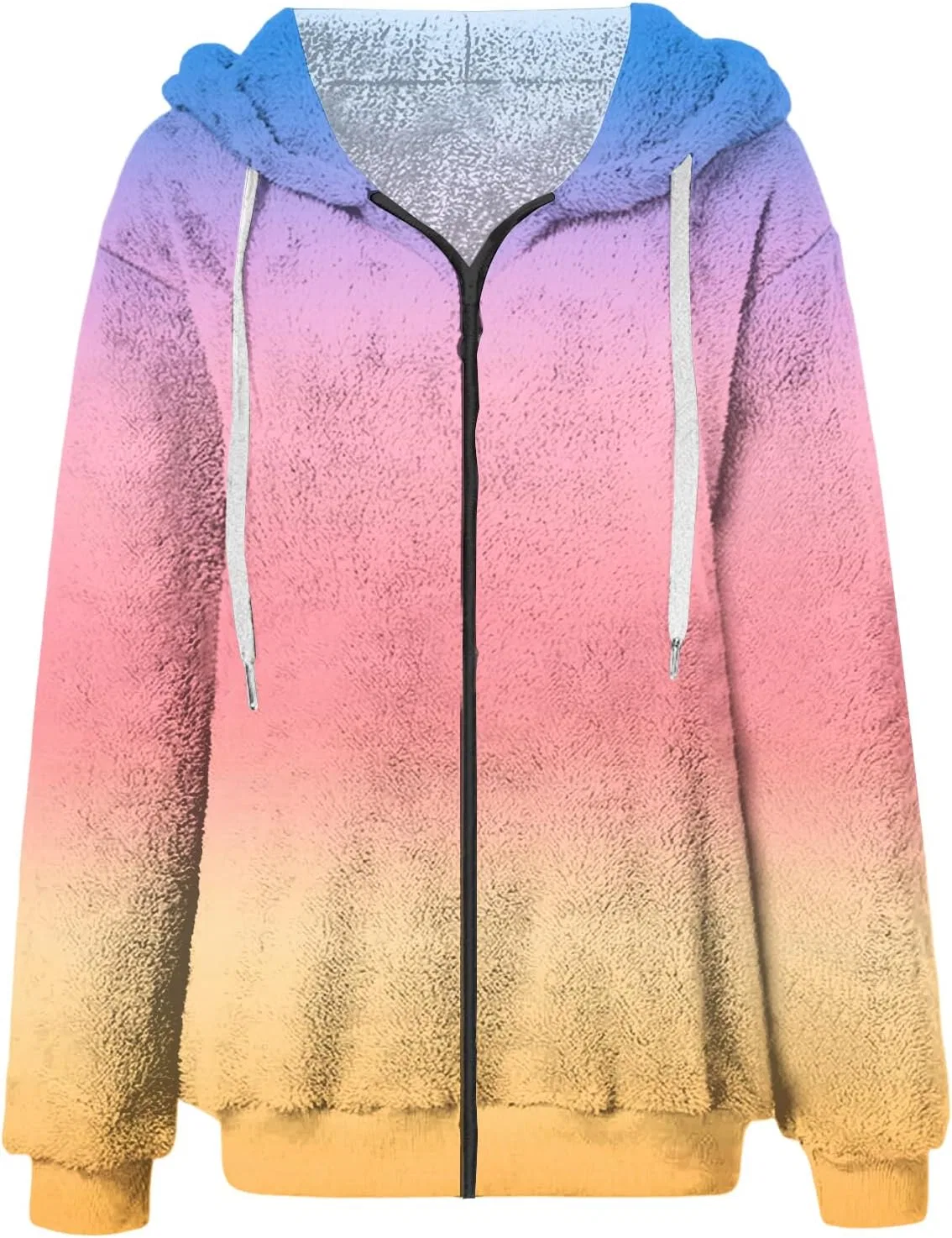 Женская hoodie с капюшоном, флисовая, на молнии, 2-pink — фото 4