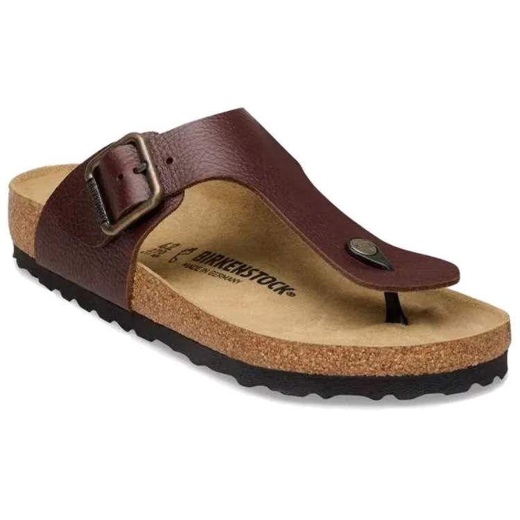 Сандалии-вьетнамки с пряжкой Birkenstock коричневые — фото 4
