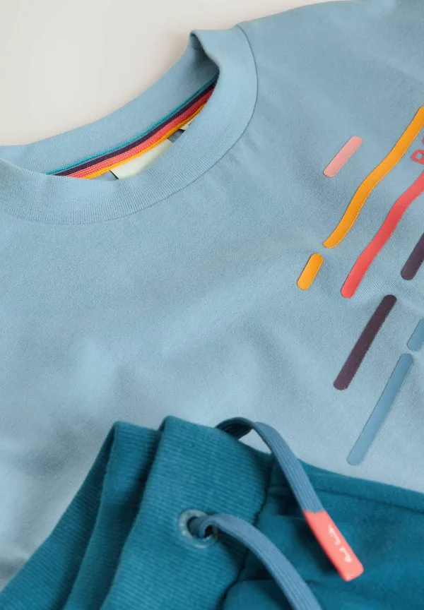 Спортивные штаны в тон костюма Paul Smith Junior, Blue — фото 3