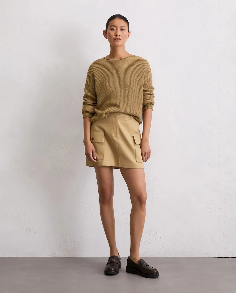 

Женский свитер оверсайз DfC из органического хлопка плотного переплетения MARC O'POLO, коричневый