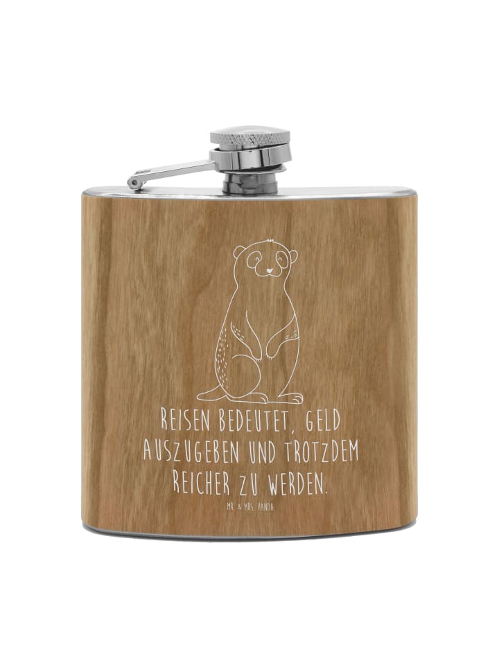 

Mr. & Mrs. Panda Фляжка с изображением суриката и надписью коричневого цвета