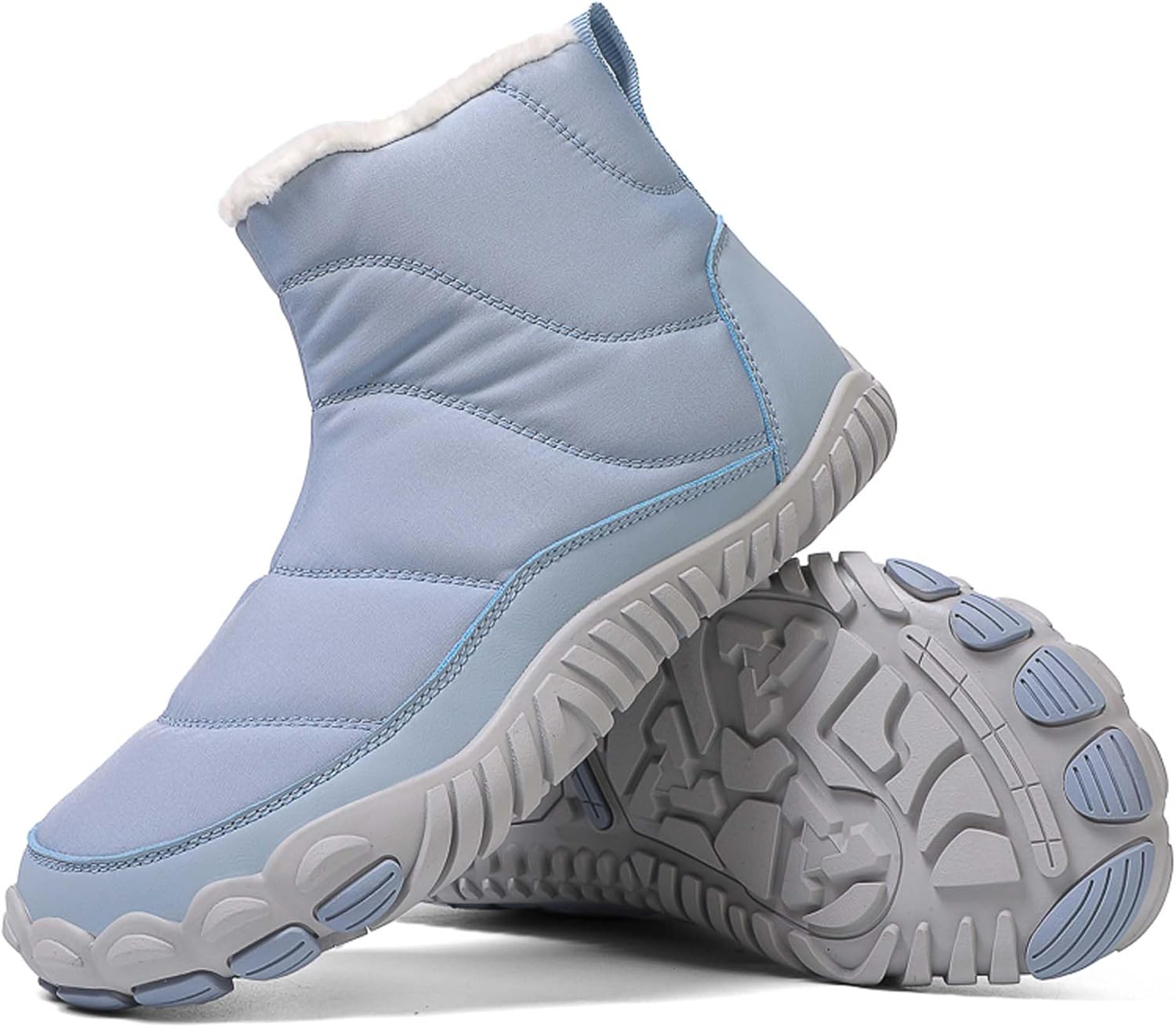 

Сапоги для мужчин и женщин с меховой подкладкой, зимние сапоги, теплые и удобные хлопковые ботинки, водонепроницаемые ботинки на ходу - с широким мысом Generic, синий