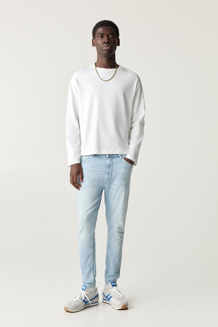 

Джинсы Basic carrot fit Pull And Bear, голубой