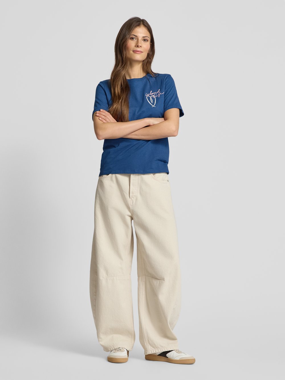 

Футболка прямого кроя из чистого органического хлопка Scotch & Soda, синий