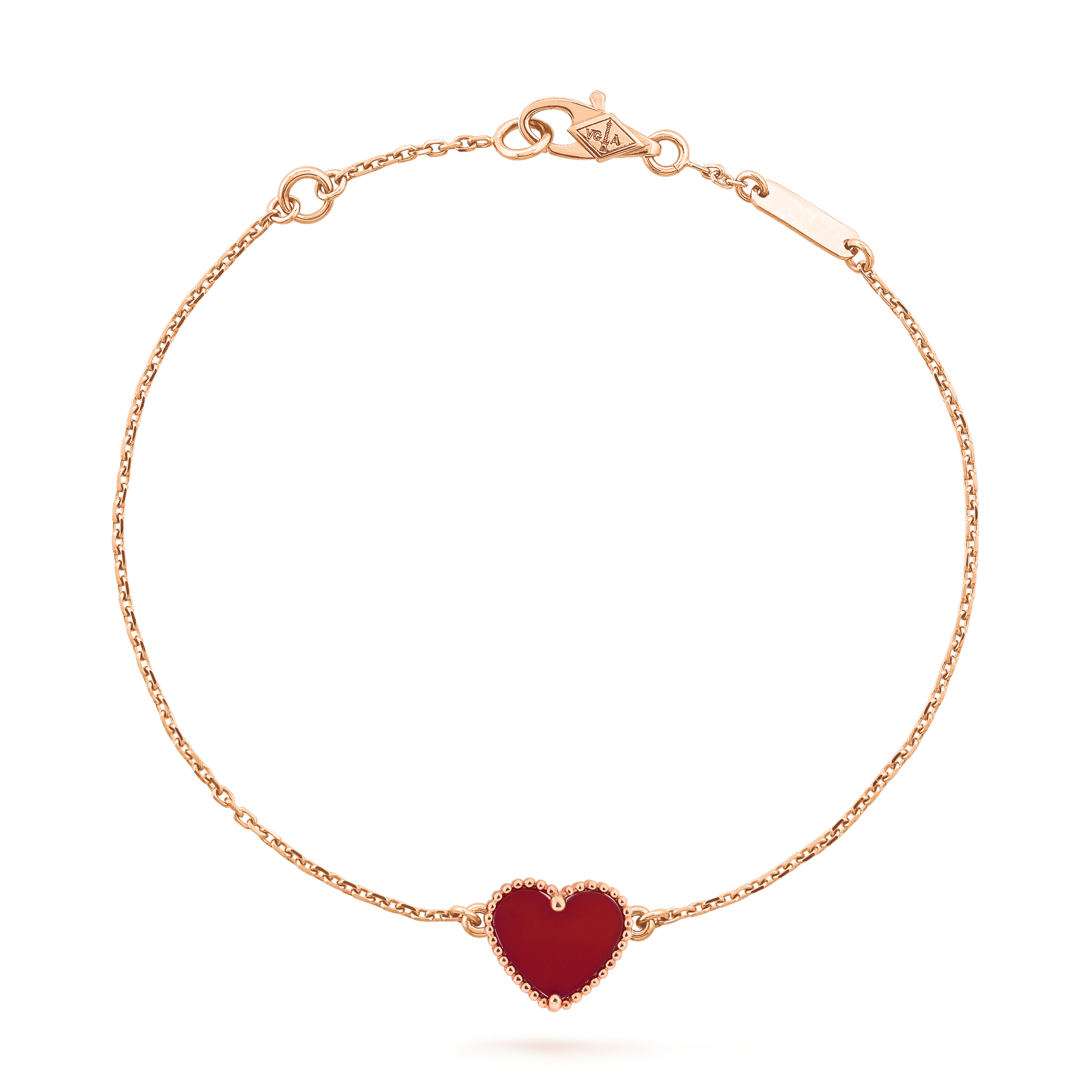 

Браслет Van Cleef & Arpels Sweet Hearts, 18-ct розовое золото, сердолик