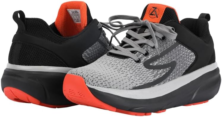 

Мужские кроссовки ZEBA для ходьбы и бега без использования рук - слипоны с комфортом на весь день, эргономичной амортизацией - включают дополнительные носки и шнурки, красный