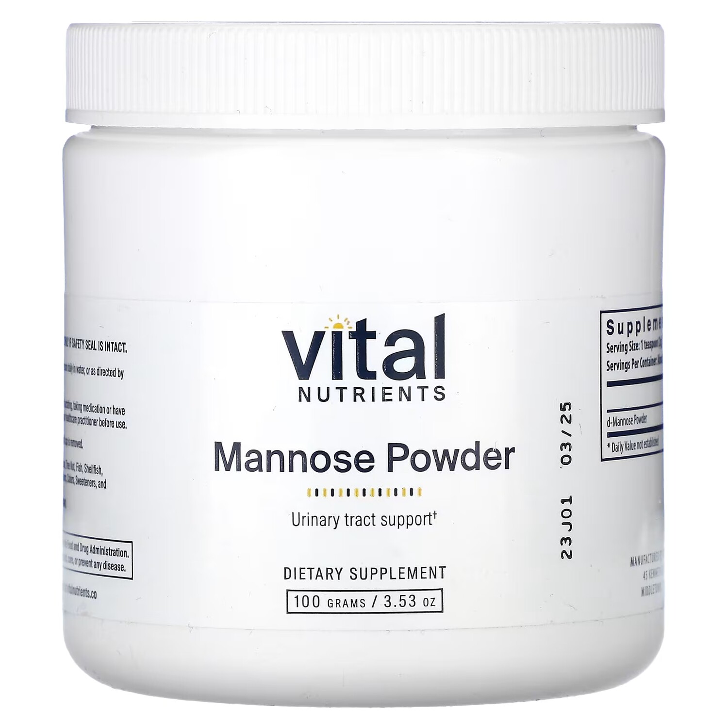 

Порошок маннозы Vital Nutrients, 100 г