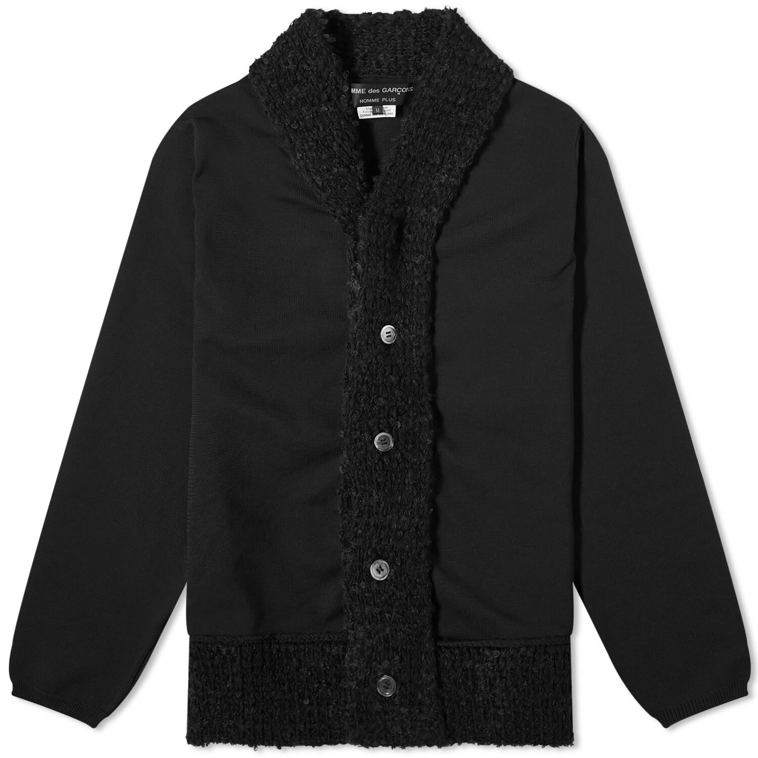 

Кардиган Comme Des Garçons Homme Plus Poly Wool Panel, черный