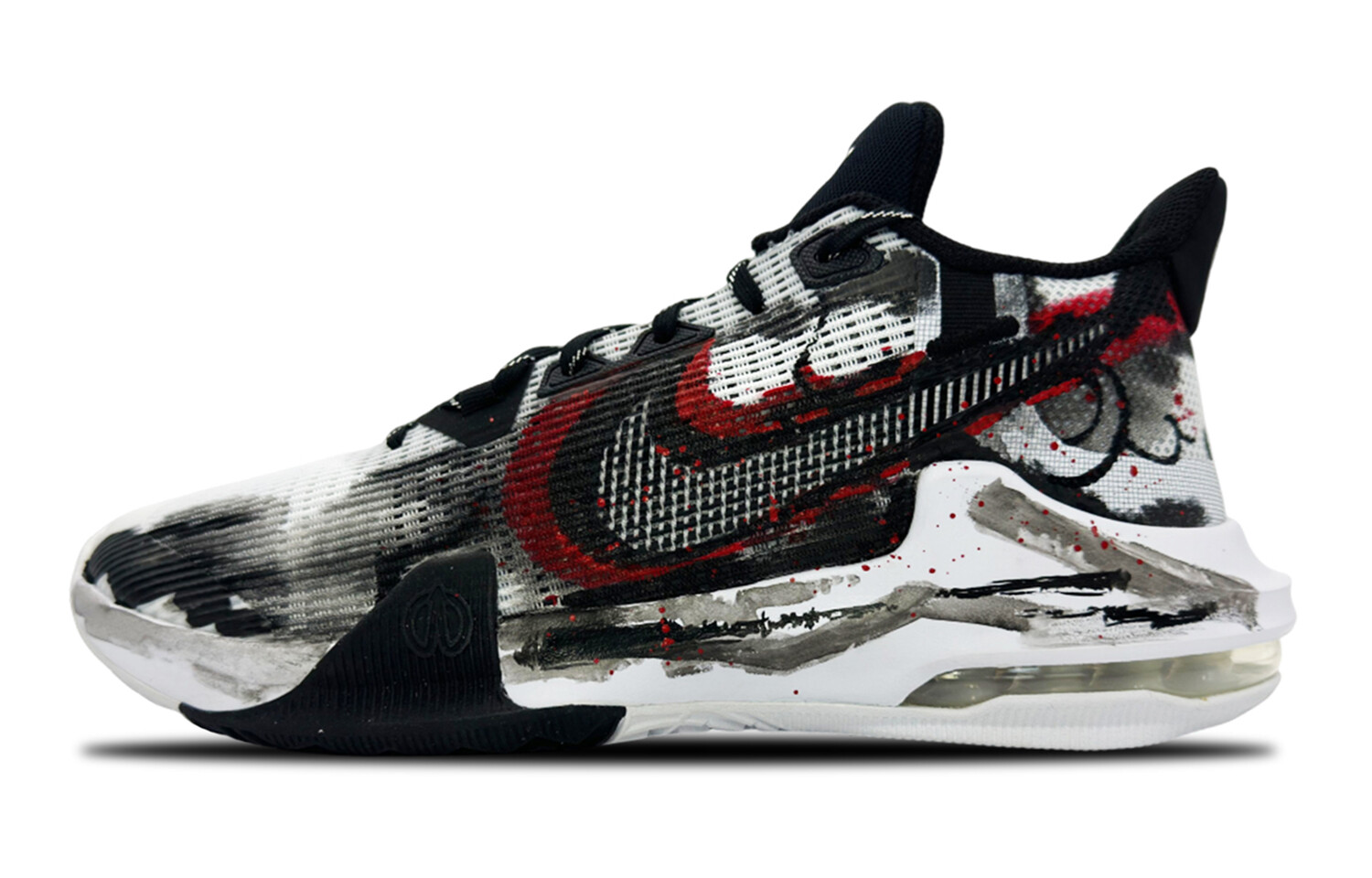 

Баскетбольные кроссовки Air Max Impact 3 мужские с низким верхом, черные/белые/красные Nike