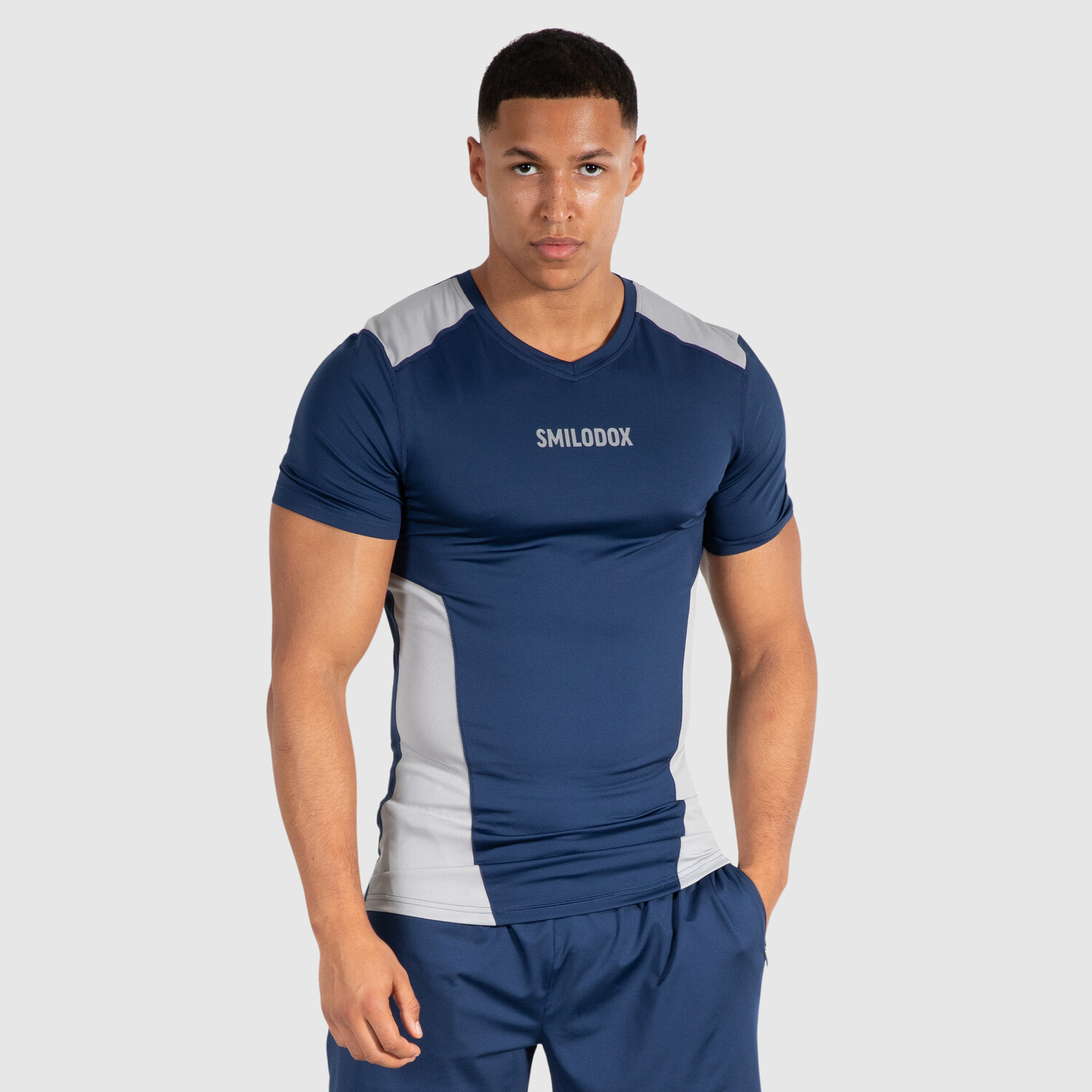 

Рубашка SMILODOX T Shirt Maison Mesh, темно-синий