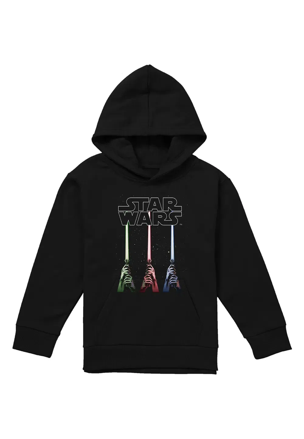 Детская худи Star Wars Lightsabers, Disney, черный — фото 4