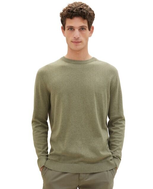 

Мужской свитер с круглым вырезом Tom Tailor, зеленый