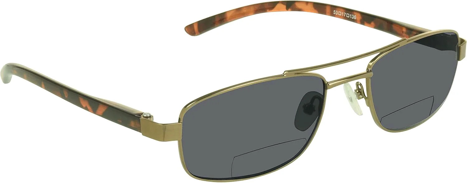

Солнцезащитные очки-очки proSPORT Square Aviator с бифокальными линзами | Защита от синего света HD, серые или янтарные линзы, Grey Lens With Bronze Frame