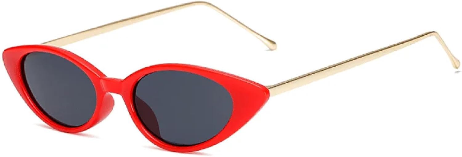 

Солнцезащитные очки с защитой UV400 | Маленькая оправа «кошачий глаз», зеленый леопардовый принт | для женщин и мужчин, для занятий спортом на открытом воздухе и вождения DSVIGF, Red Grey