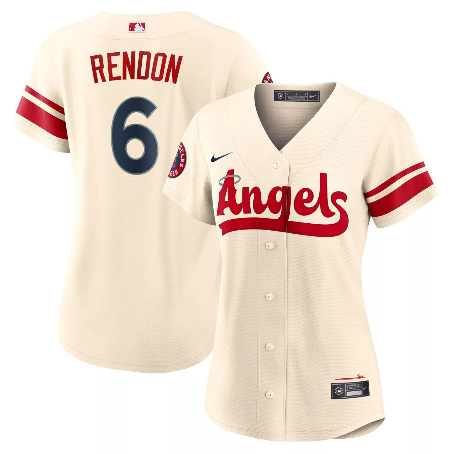 

Женское джерси Nike Anthony Rendon Cream Los Angeles Angels 2022 City Connect Replica Player Nike