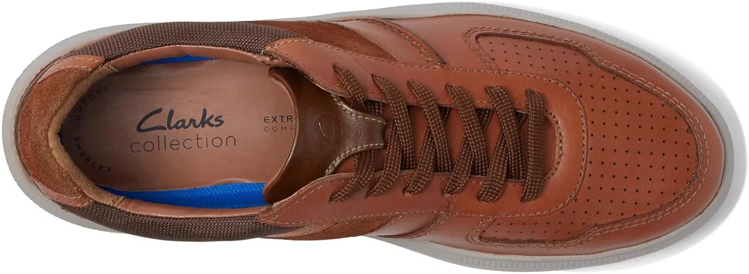 Мужские кроссовки Clarks Cambro Race Trainers, Dark Brown Combi — фото 2