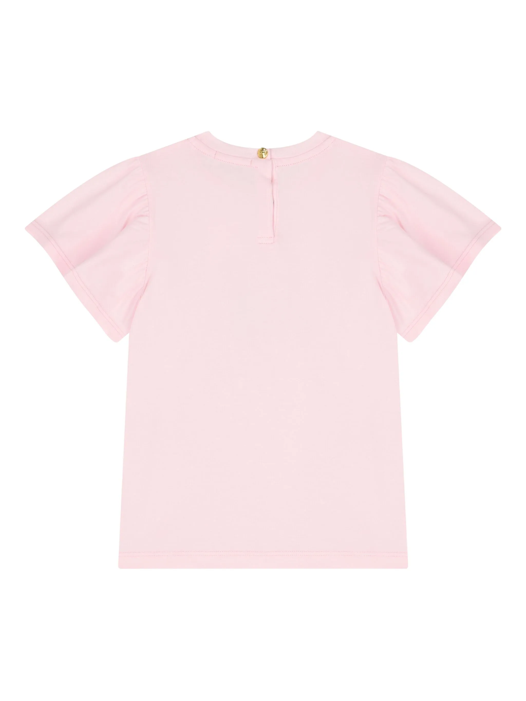 Футболка с расклешенными рукавами и логотипом Escada Kids, розовый — фото 2