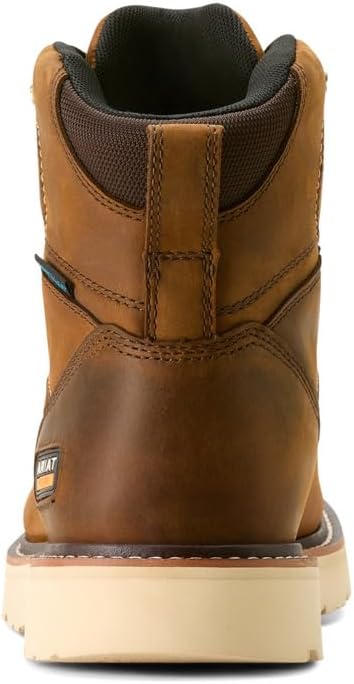 Мужские ботинки ARIAT Rebar с клиновидным носком и водонепроницаемой защищенной подошвой, высота 15 см, коричневый — фото 4