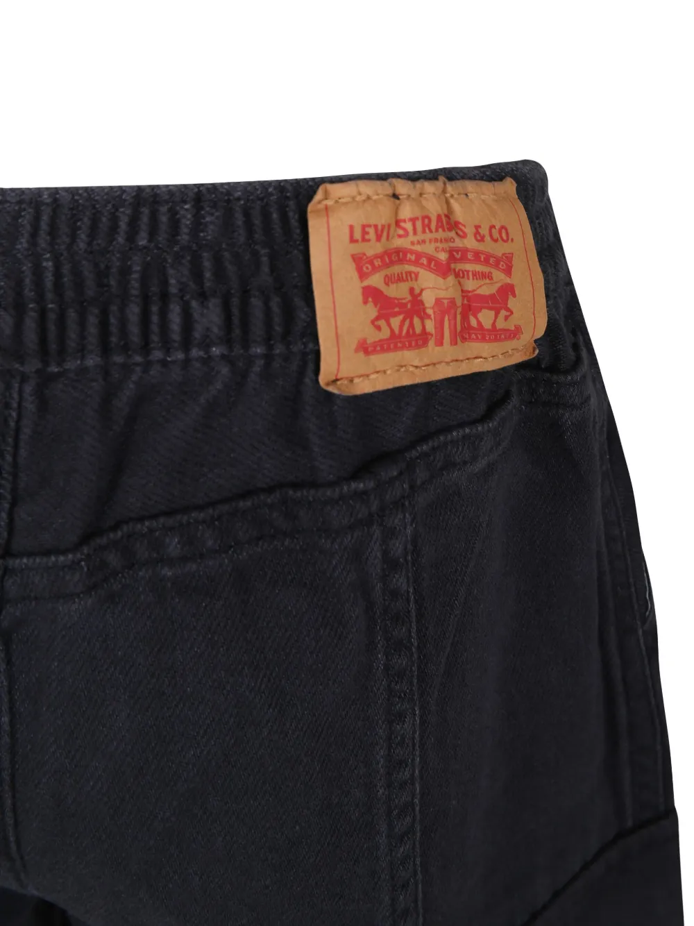 Широкие джинсы с нашивкой-логотипом Levi's Kids, серый — фото 3