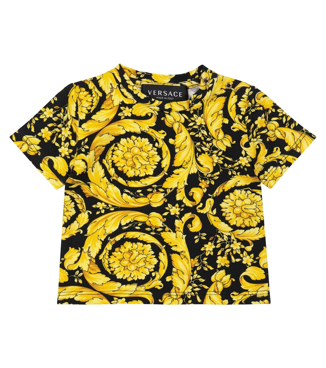 

Футболка baby barocco из смесового хлопка Versace Kids, черный