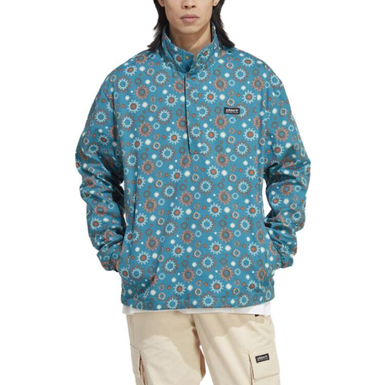 Куртка Adidas из органического хлопка с графическим принтом Adidas Originals, синий — фото 3