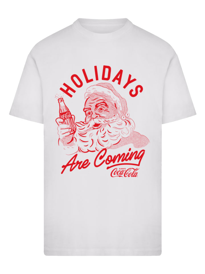 

Футболка Coca Cola Holidays Are Coming 2 белого цвета F4NT4STIC, Белый, Футболка Coca Cola Holidays Are Coming 2 белого цвета F4NT4STIC