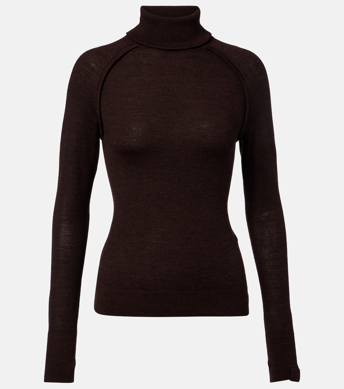 

Шерстяной водолазный свитер Victoria Beckham, Dark Chocolate