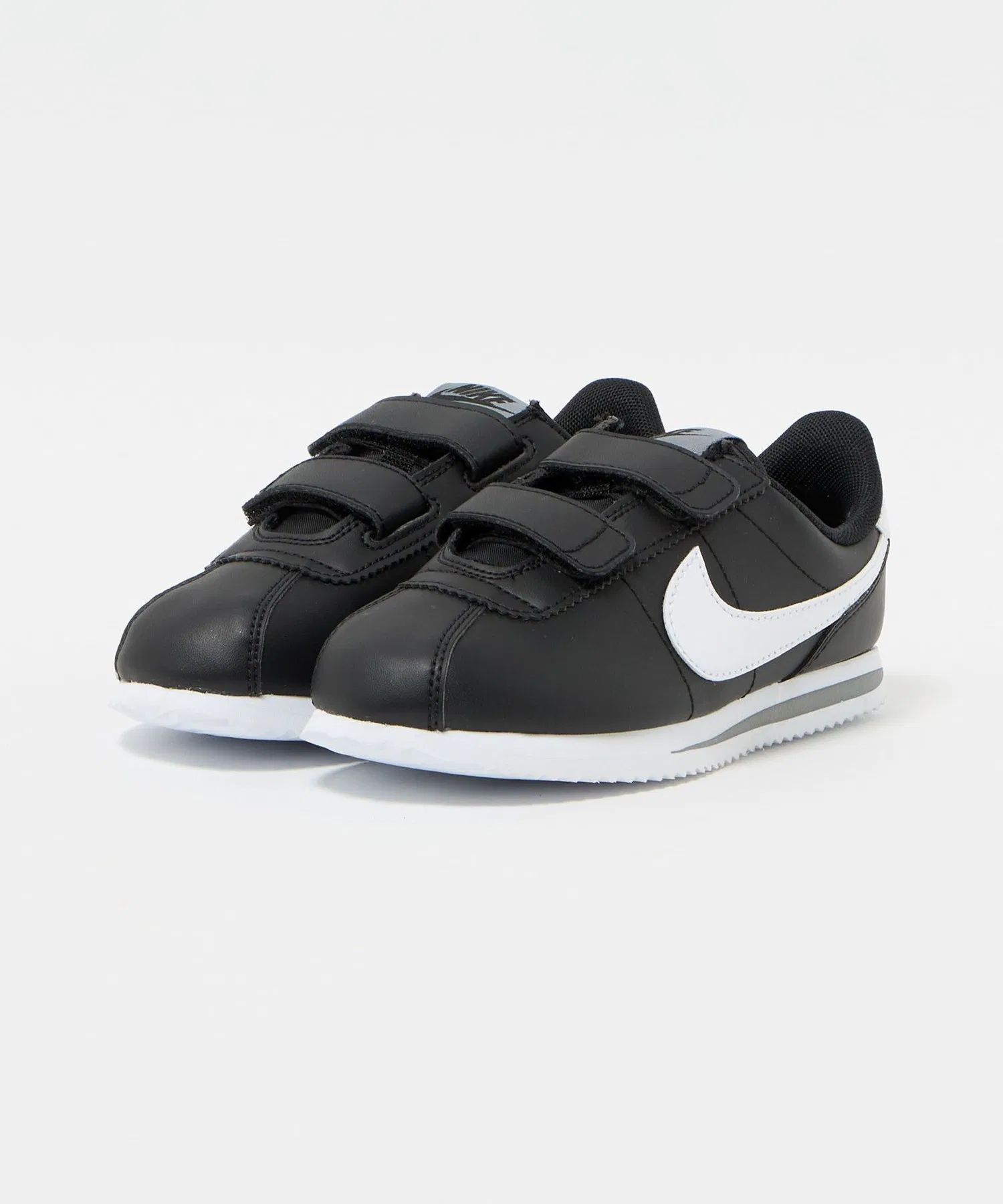 Детские кроссовки NIKE Cortez с липучками чёрные — фото 2