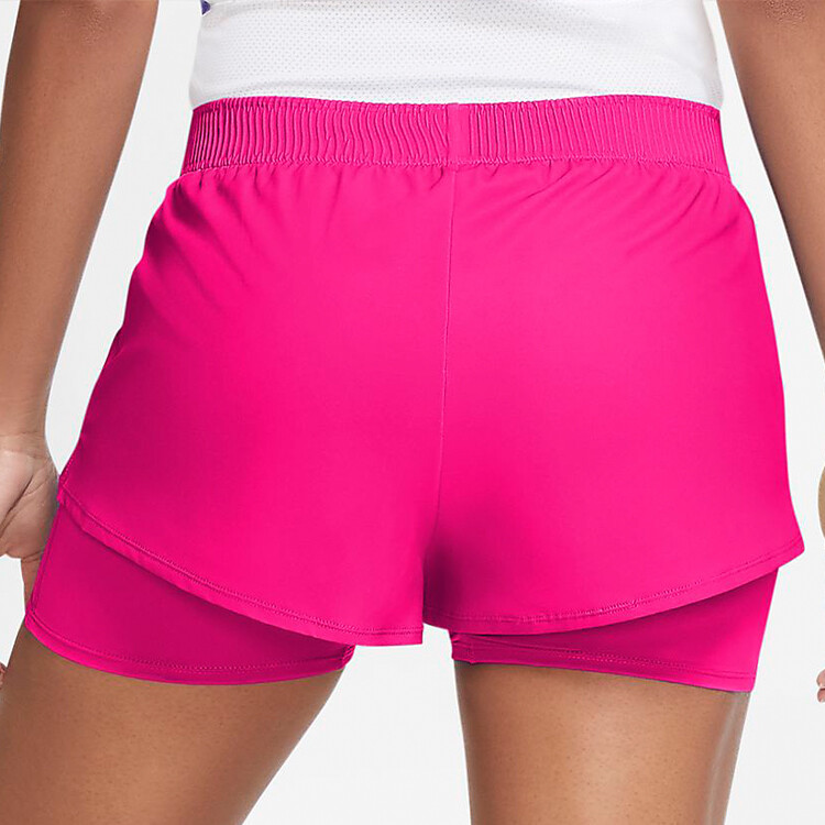 Повседневные шорты женские фольгированные розовые Nike — фото 4